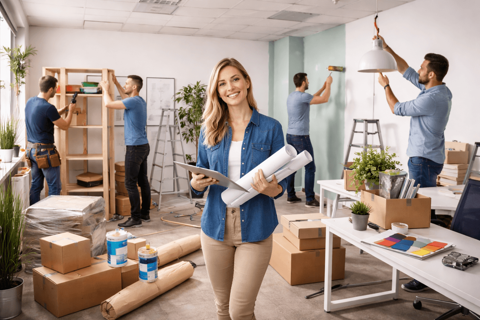 Umgestaltung von Geschäftsräumen